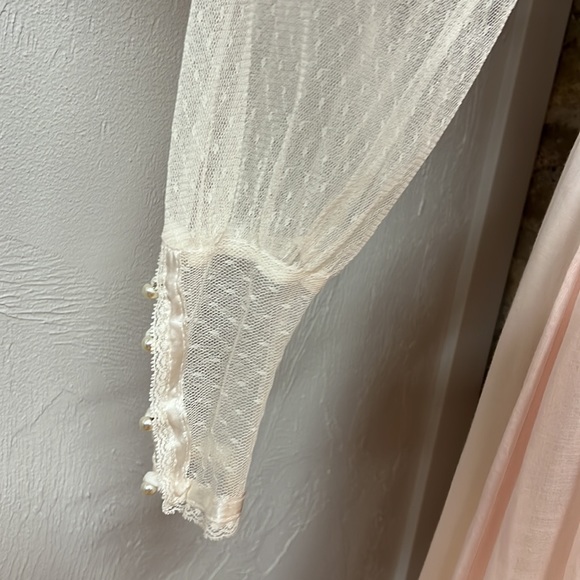 Vintage Gunne Sax Corset Long Sleeve Pink Maxi Dress - Picture 5 of 16